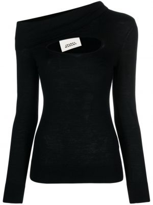 Μάλλινος πουλόβερ από μαλλί merino Isabel Marant μαύρο