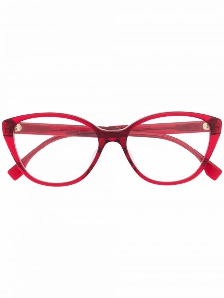 Caurspīdīgs brilles Fendi Eyewear sarkans