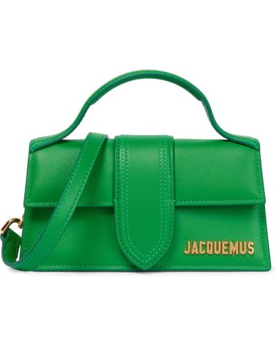 Шкіряна на плече сумка Jacquemus, зелена