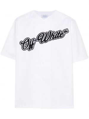 Риза бродирана Off-white бяло