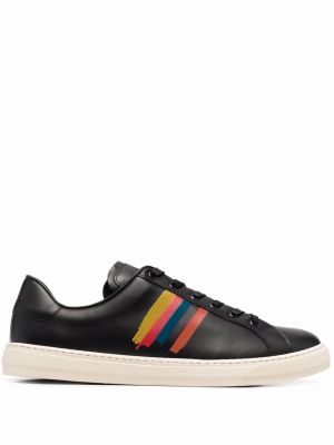 Stripete lær sneakers Paul Smith svart