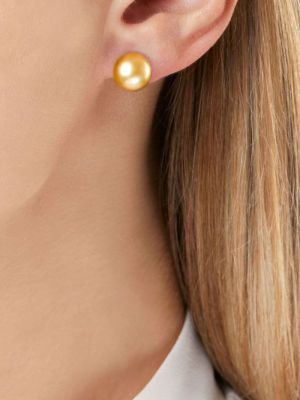 Boucles d'oreilles avec perles Yoko London jaune