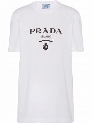 Majica s printom Prada bijela