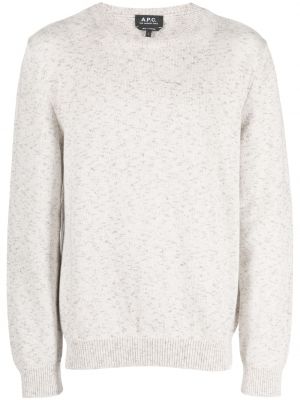 Памучен пуловер A.p.c. бяло