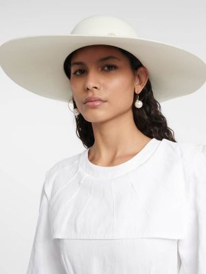 Фетровая шапка Maison Michel белая