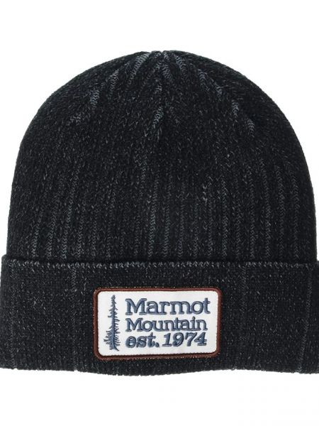Шапка бини ретро Marmot черная