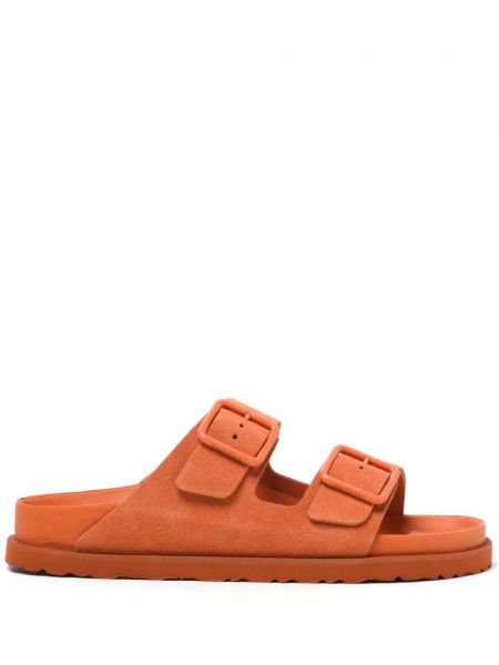 Велурени ниски обувки Birkenstock оранжево