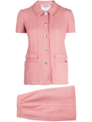 Tvídové sukně Chanel Pre-owned růžové