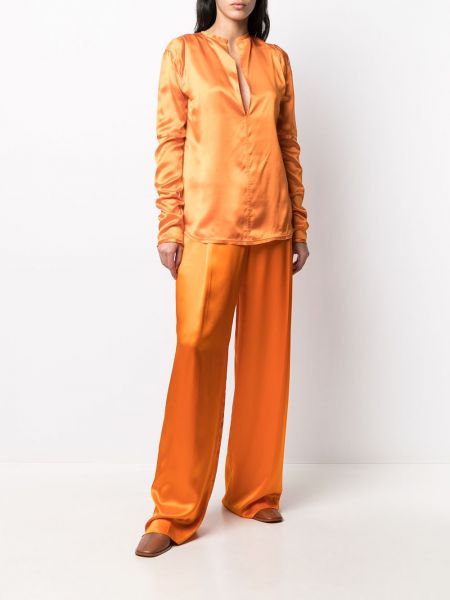 Pantalones rectos bootcut Nina Ricci naranja