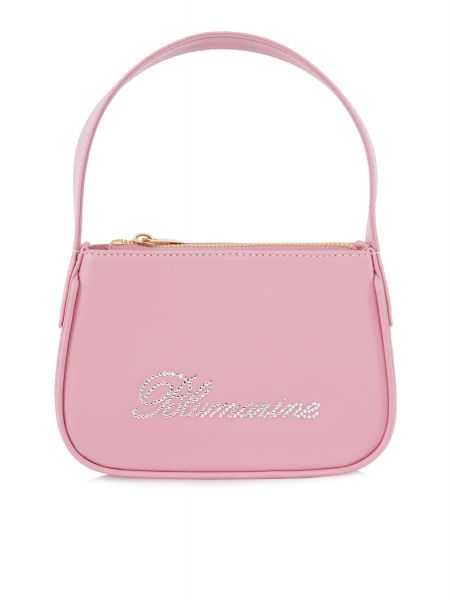 Кожаная сумка Blumarine розовая