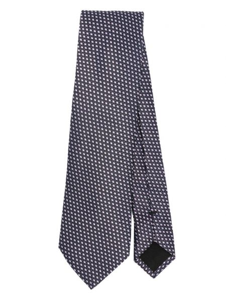 Cravată cu imagine cu imprimeu geometric Boss
