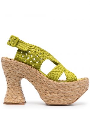 Lahtise kannaosaga sandaalid Paloma Barceló roheline