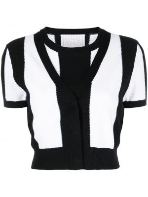 Strikket crop top Victor Glemaud svart