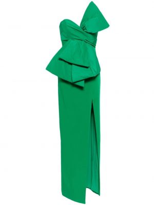 Sukienka wieczorowa z kokardką Marchesa Notte zielona