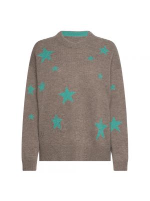Sweter w gwiazdy Zadig & Voltaire beżowy