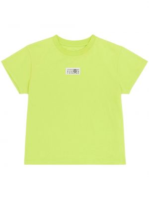 T-shirt en coton à imprimé Mm6 Maison Margiela vert