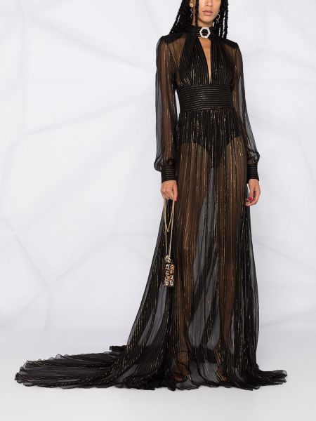 Dlouhé šaty Philipp Plein černé