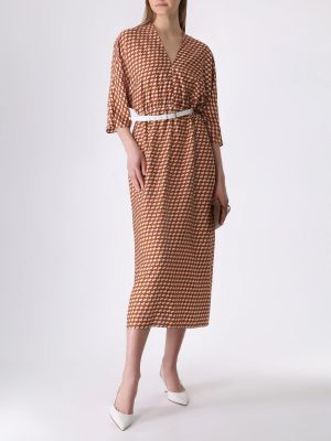 Платье из вискозы Windsor коричневое