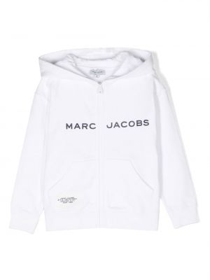 Printti huppari vetoketjulla tytöille Marc Jacobs Kids valkoinen