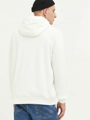 Pamučna hoodie s kapuljačom Vans bijela
