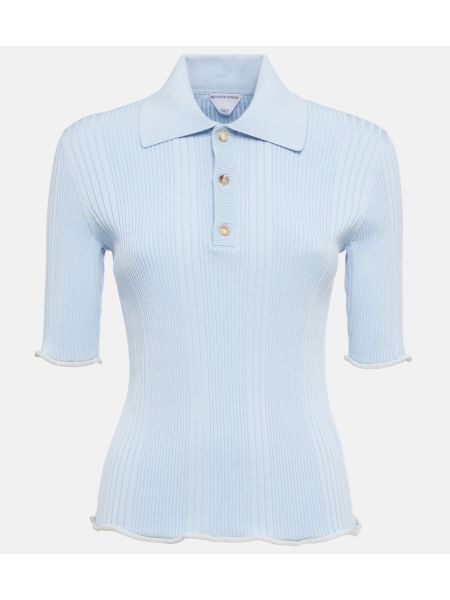 Poloshirt aus baumwoll Bottega Veneta blau