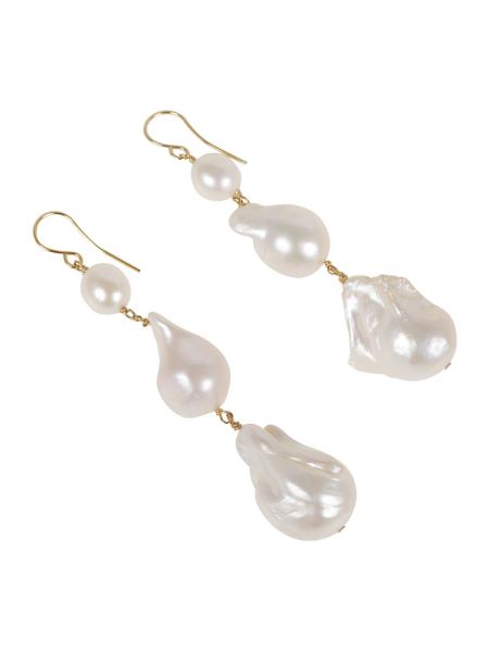 Pendientes con perlas Jil Sander blanco