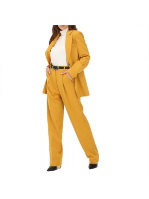 Pantalones chinos de cintura alta Liu Jo amarillo