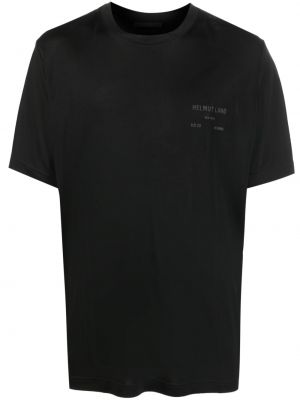 Тениска с кръгло деколте Helmut Lang черно