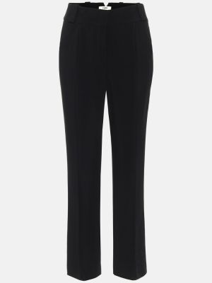 Černé rovné kalhoty s vysokým pasem Fendi