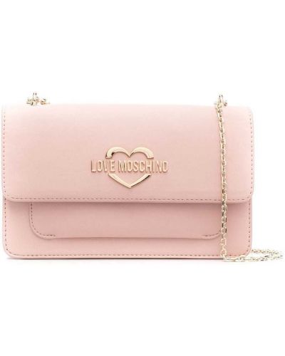 Lær kjedeposer Love Moschino rosa