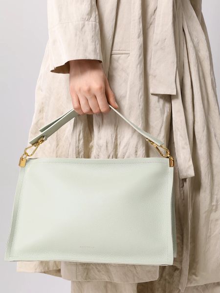 Кожаная сумка Coccinelle зеленая
