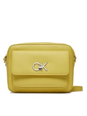 Τσάντα χιαστί Calvin Klein κίτρινο