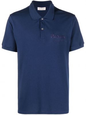 Polo krekls ar izšuvumiem Alexander Mcqueen zils