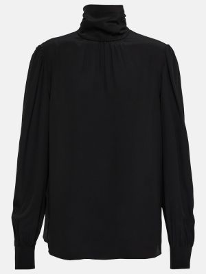 Hedvábný svetr Saint Laurent černý