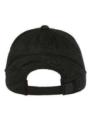 Medvilninis siuvinėtas kepurė su snapeliu Emporio Armani juoda