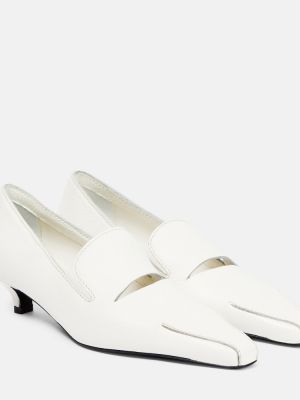 Кожени полуотворени обувки Toteme бяло