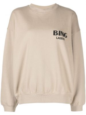 Trykt bomull sweatshirt Anine Bing brun