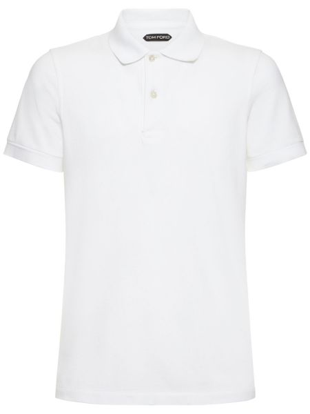 Poloshirt i bomuld Tom Ford hvid