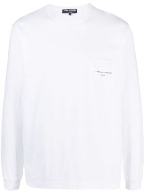 Långärmad t-shirt med fickor Comme Des Garçons vit