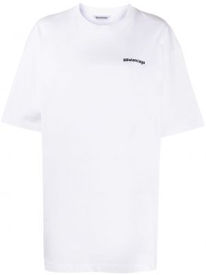Oversized tričko s potlačou Balenciaga biela