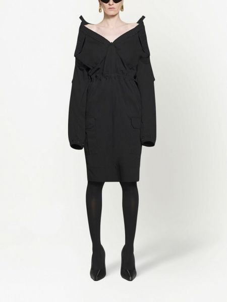 Midi šaty Balenciaga černé