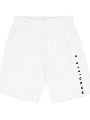 Jersey puuvilla shortsit tytöille Mm6 Maison Margiela Kids valkoinen