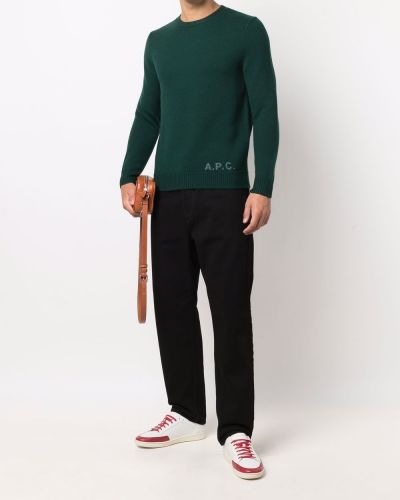 Jersey de punto con estampado de tela jersey A.p.c. verde