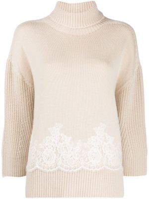Вълнен пуловер Ermanno Firenze бяло