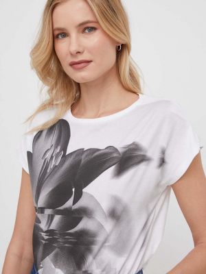 Koszulka bawełniana Sisley biała