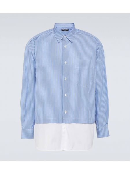 Ριγέ βαμβακερό πουκάμισο Comme Des Garçons Homme λευκό