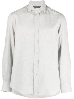 Bavlnená košeľa Brunello Cucinelli sivá