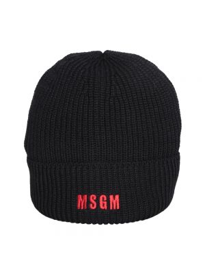Dzianinowa czapka Msgm czarna