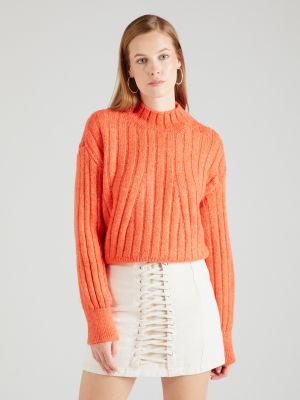 Меланжов пуловер Only оранжево