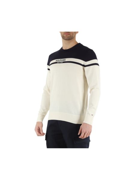 Sweter bawełniany Tommy Hilfiger biały